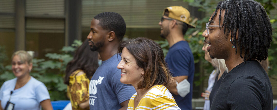 F&M students, faculty and staff learn how to Salsa dance during an event organized by the Office of Diversity, Equity and Inclusion.