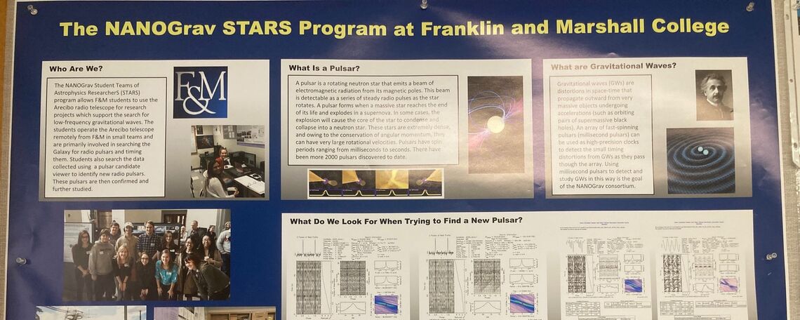 NANOGrav poster in Hackman Building