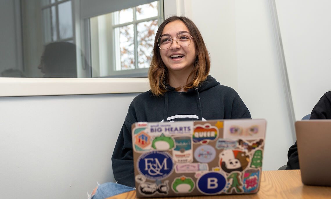 "Gesturing is a form of communication that is so routine to us that we hardly notice it, yet it serves a huge role in daily interactions by communicating emotions and ideas that speech can't," said Ayako Belka '25, a biology and psychology major from New Orleans.