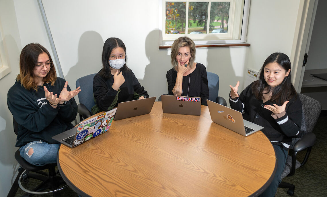 The research team shows some of the most commonly used gestures found in Zoom footage.