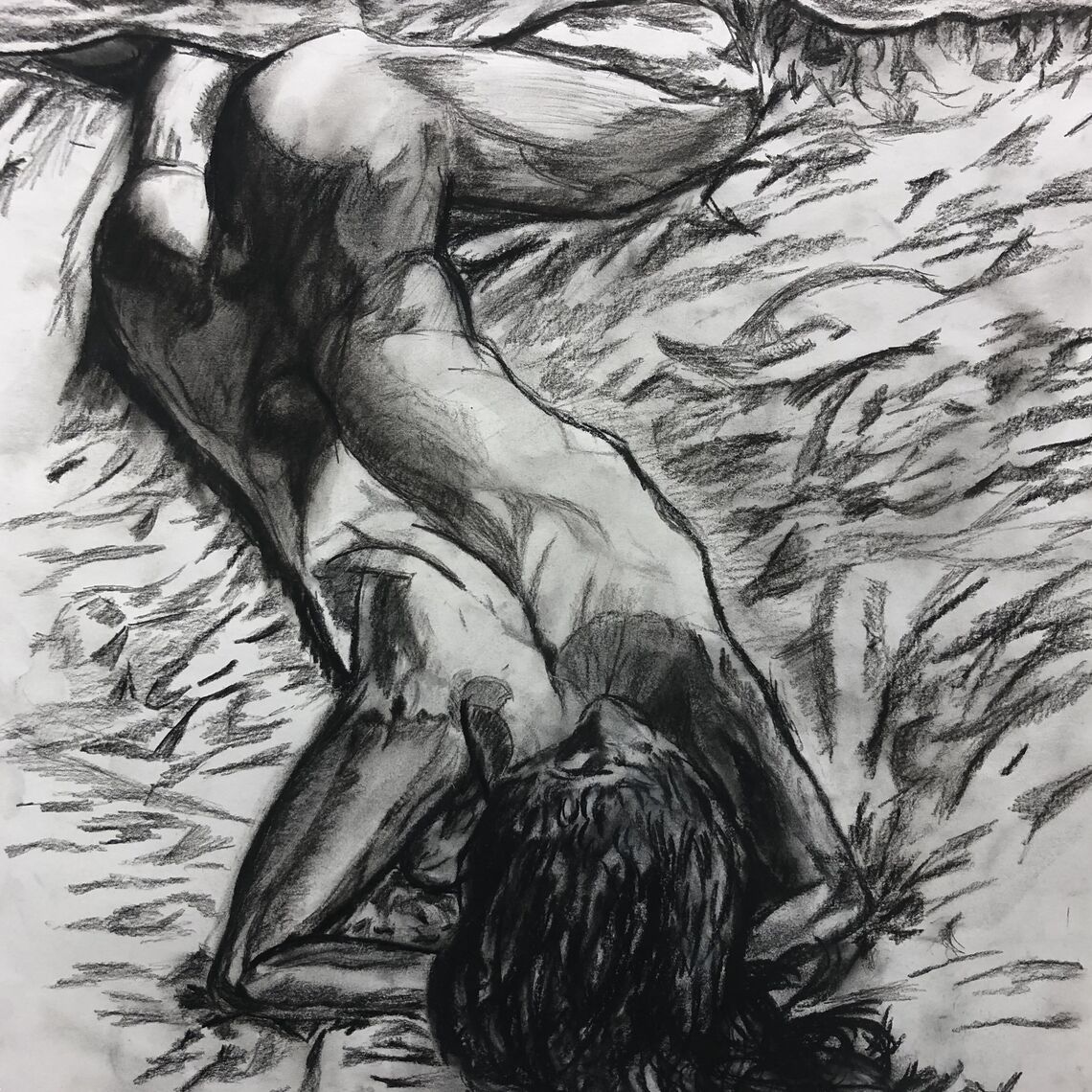 Charcoal illustrations by Jevelson Jean ’21
