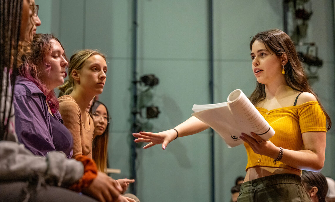 Behind the scenes: Members of F&M Players, the College's student-run musical theater organization, rehearse for the upcoming production of "9 to 5: The Musical."