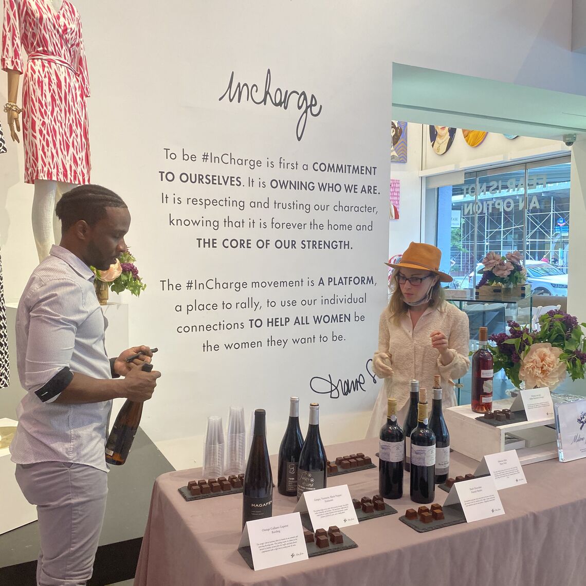 Photo from a Diane von Furstenburg (DVF) InCharge event Shen helped coordinate. "InCharge is the core concept at DVF," Shen said. "It's dedicated to building up a community to support and help women to be someone they want to be."
