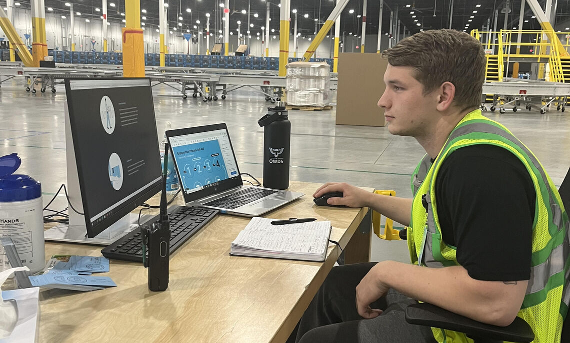 A rising senior majoring in public health, Colin Boyd landed summer work as a workplace health & safety specialist intern at an Amazon warehouse in Massachusetts.