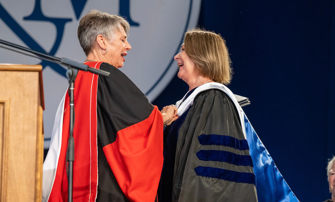 Honorary degree recipient Kathleen E. Harring '80.