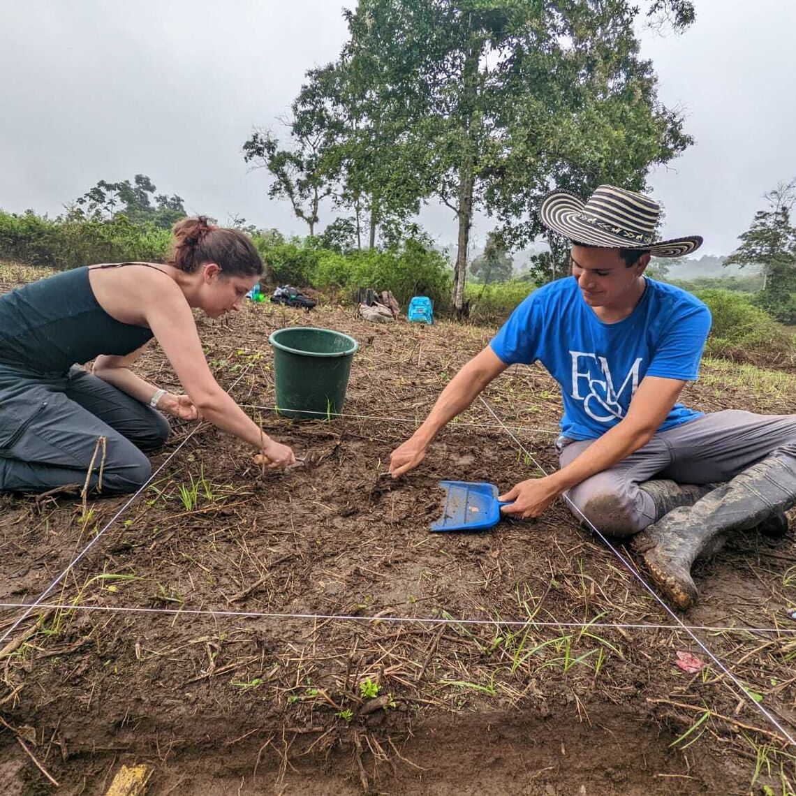 "I've been able to not only apply firsthand anthropological concepts and archaeological theory I learned at F&M to study the Early Formative Period Valdivia (3800-1450 BC), but gain invaluable excavation and laboratory analysis experience," said Rojas (on the right).