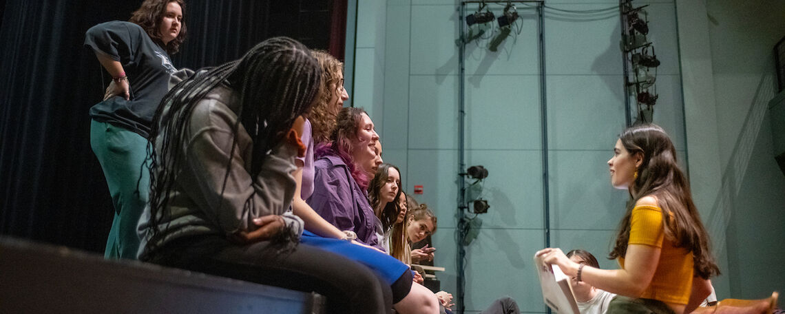 Behind the scenes: Members of F&M Players, the College’s student-run musical theater organization, rehearse for the upcoming production of "9 to 5: The Musical."
