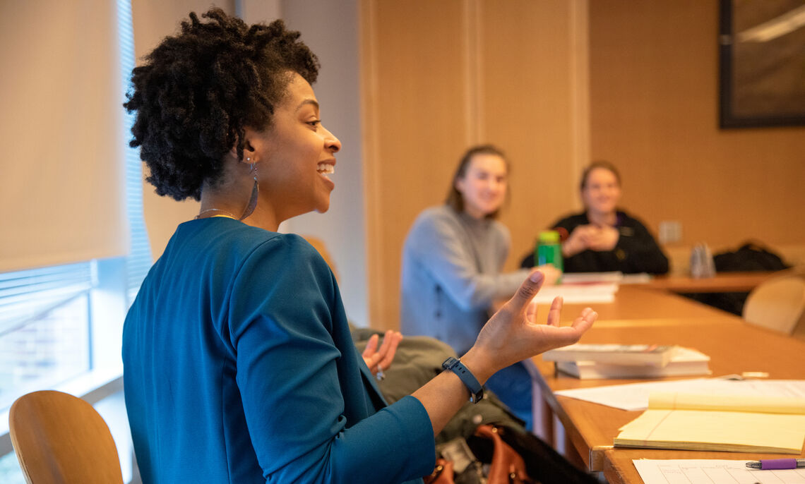 Nicole Jones Young, associate professor of organizational behavior, teaches a course in organizational inclusion and organizational effectiveness.