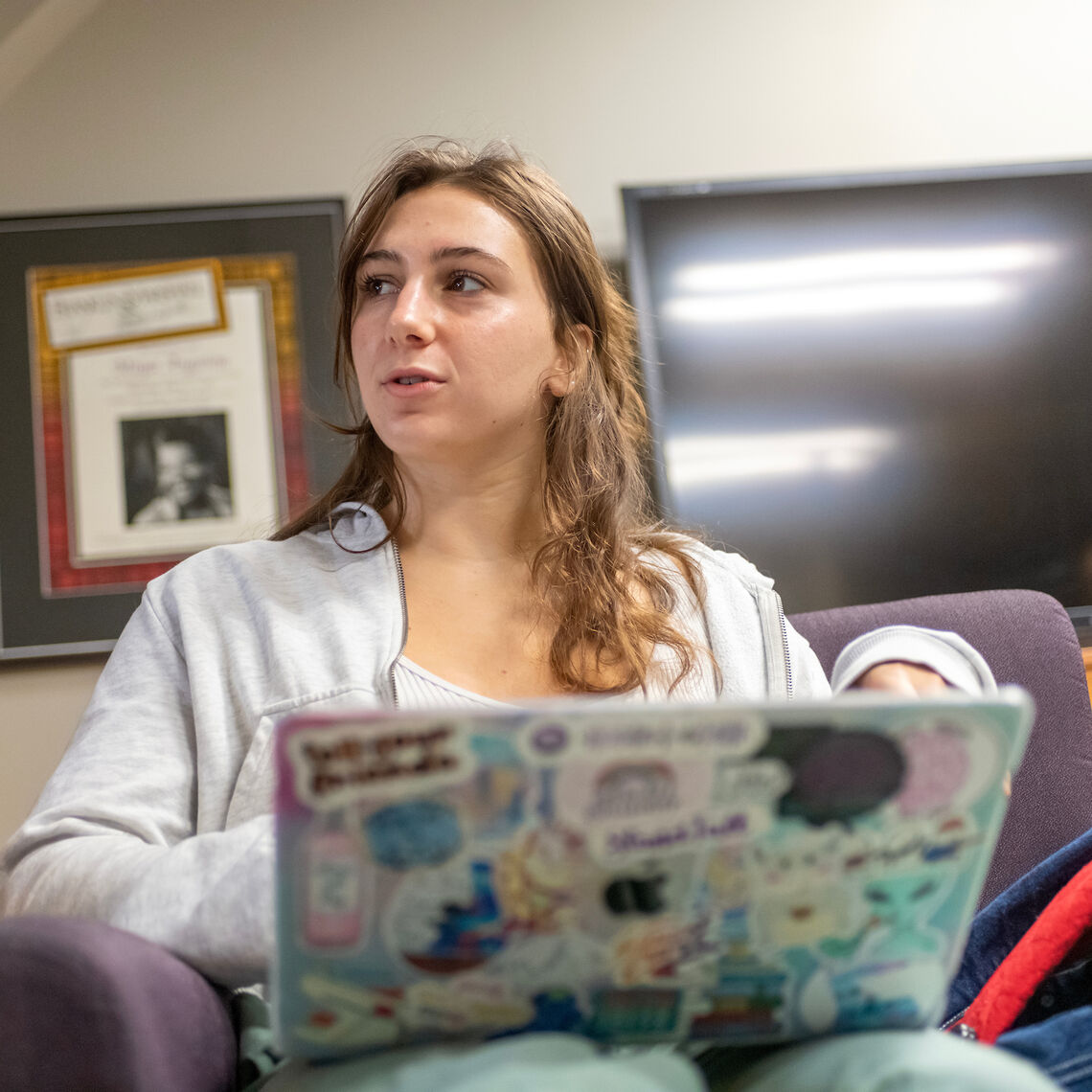 "Writing is a way to bridge gaps and connect worlds," says Olivia Lockey '23, member of the Emerging Writers Festival planning committee,