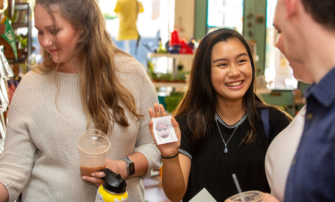 F&M students enjoy a visit to downtown Lancaster's shops and galleries.