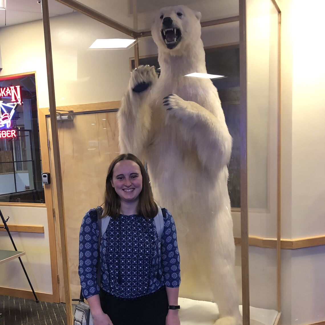 Ashley Guernsey '22 completing research in Juneau, Alaska.