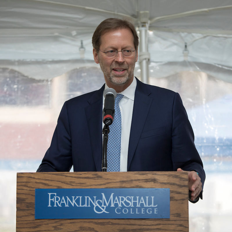 F&M President Daniel R. Porterfield says, "The Susan and Benjamin Winter Visual Arts Center provides a home for freedom. What greater gift could there be for our students, our school and our country."