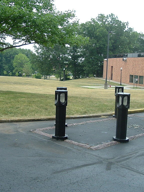This 2007 photo shows the  site where Mary Ann Vecchio kneeled over the slain body of Kent State student Jeffrey Miller on May 4, 1970.