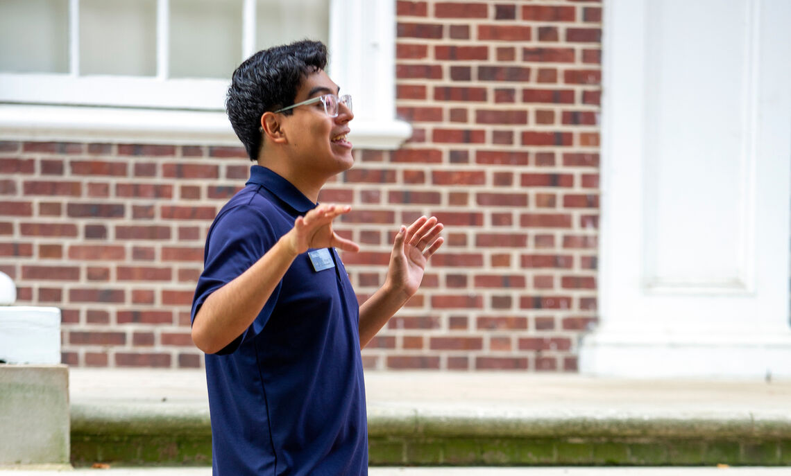 As a campus tour guide and house adviser, Roger Avila-Vidal '22 was the first friendly face many prospective and new students saw on campus.