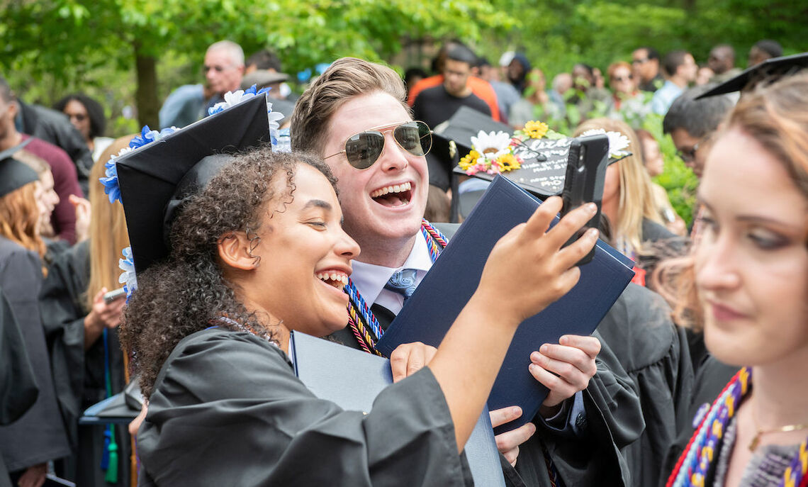 A day of thousands of selfies among friends.