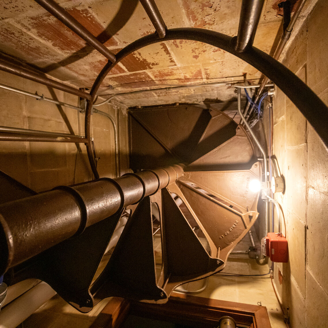 Generations of students have climbed the spiral staircase leading to the control booth in the Green Room Theatre.