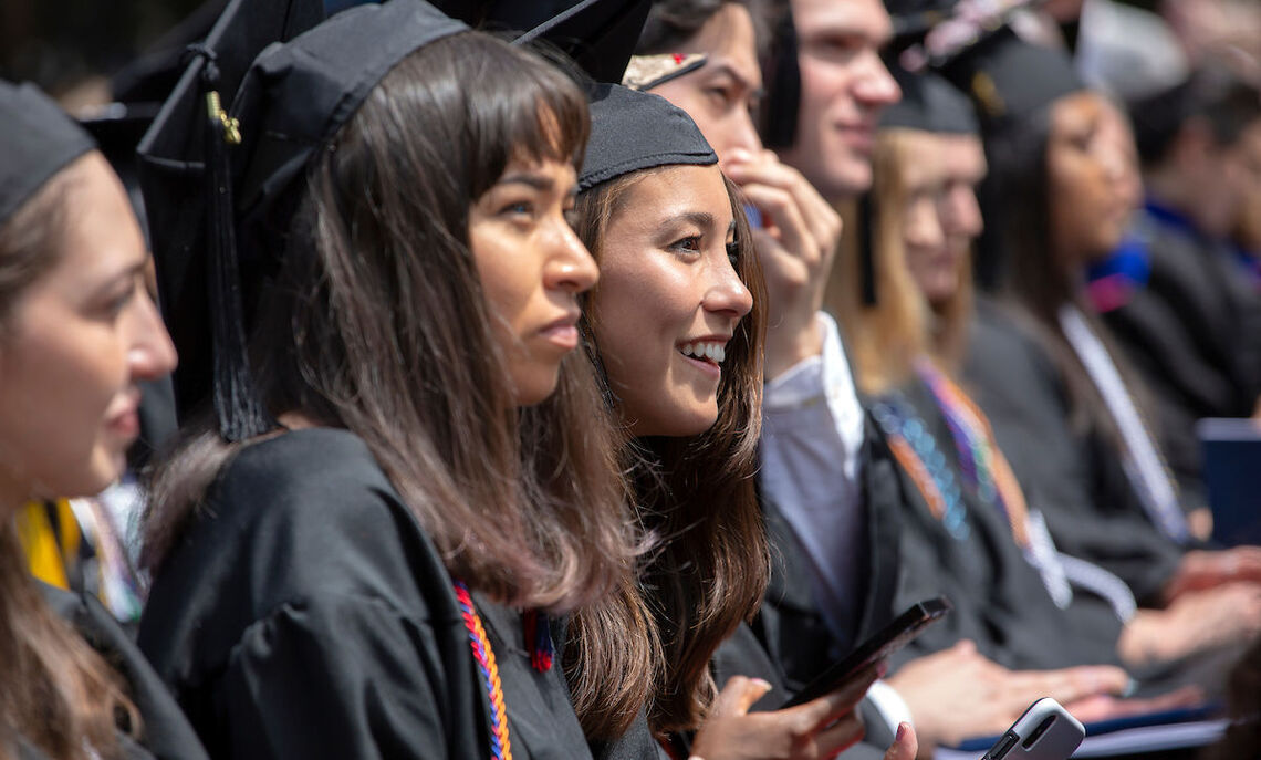 A blue-sky day and sunshine toasted the day for graduates.