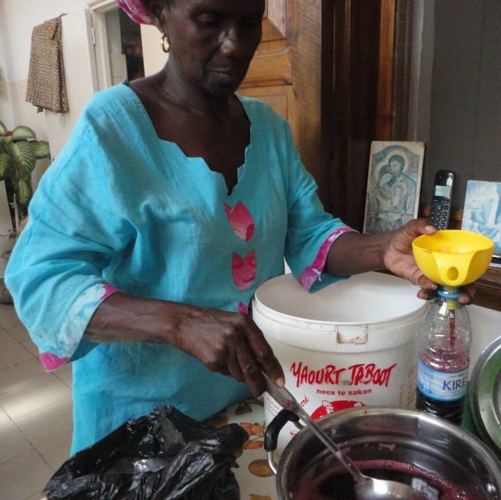 learning to make bissap with my homestay mother in Dakar, Senegal