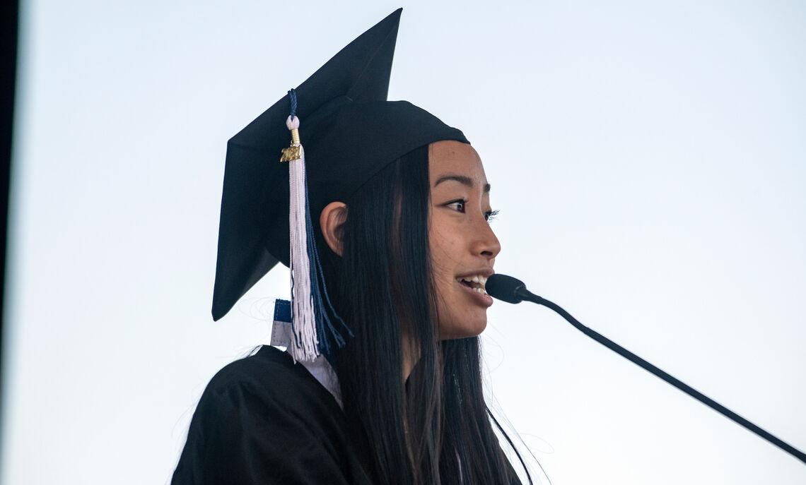 Williamson Medalist, Leilani Ly '21, speaks at the 2021 Commencement