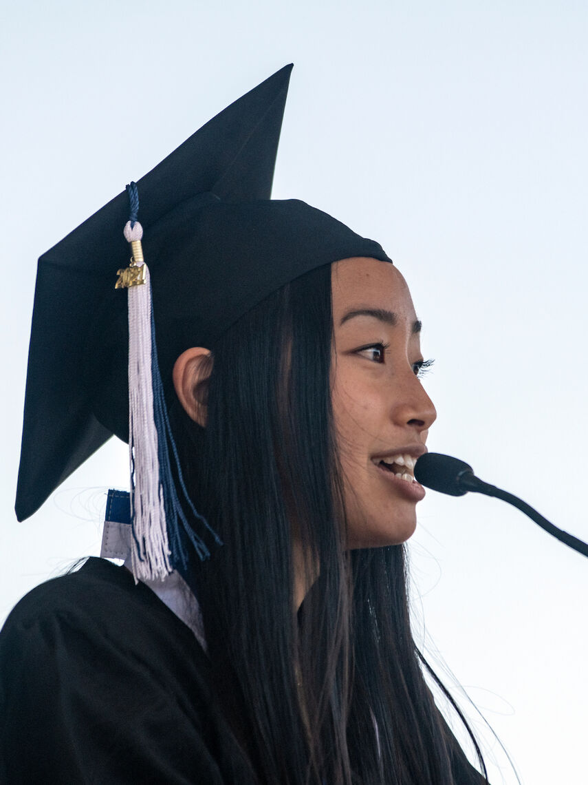 Williamson Medalist, Leilani Ly '21, speaks at the 2021 Commencement