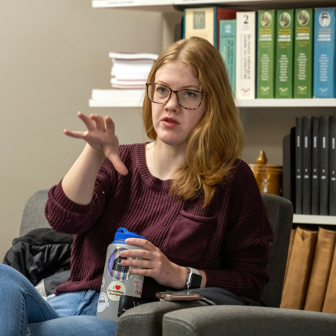 "It is so special to watch how the festival brings the campus community together every spring," says Mariel Paces Carter '23, member of the Emerging Writers Festival planning committee,