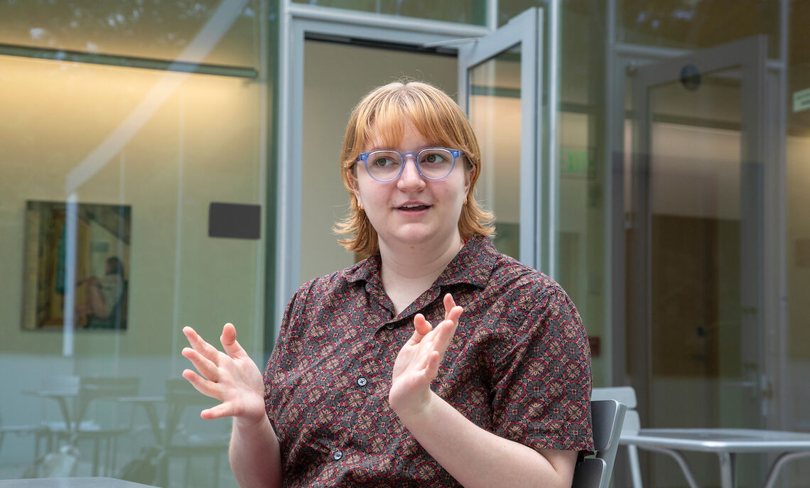 10 06... Sarah Sutter '22 discusses her internship experience with Public Art Community Engagement (PACE), a City of Lancaster program that builds community through art. The PACE program is funded by a grant from the National Endowment of the Arts in partnership with the Phillips Museum of Art, which will host an exhibition of the artists. Sutter's internship was funded by F&M's Center for Sustained Engagement with Lancaster.