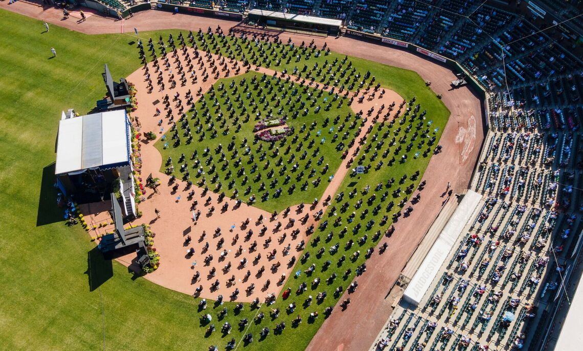 ... Aerial footage of the Class of 2021 Commencement ceremony held May 15 at Lancaster Clipper Stadium.
