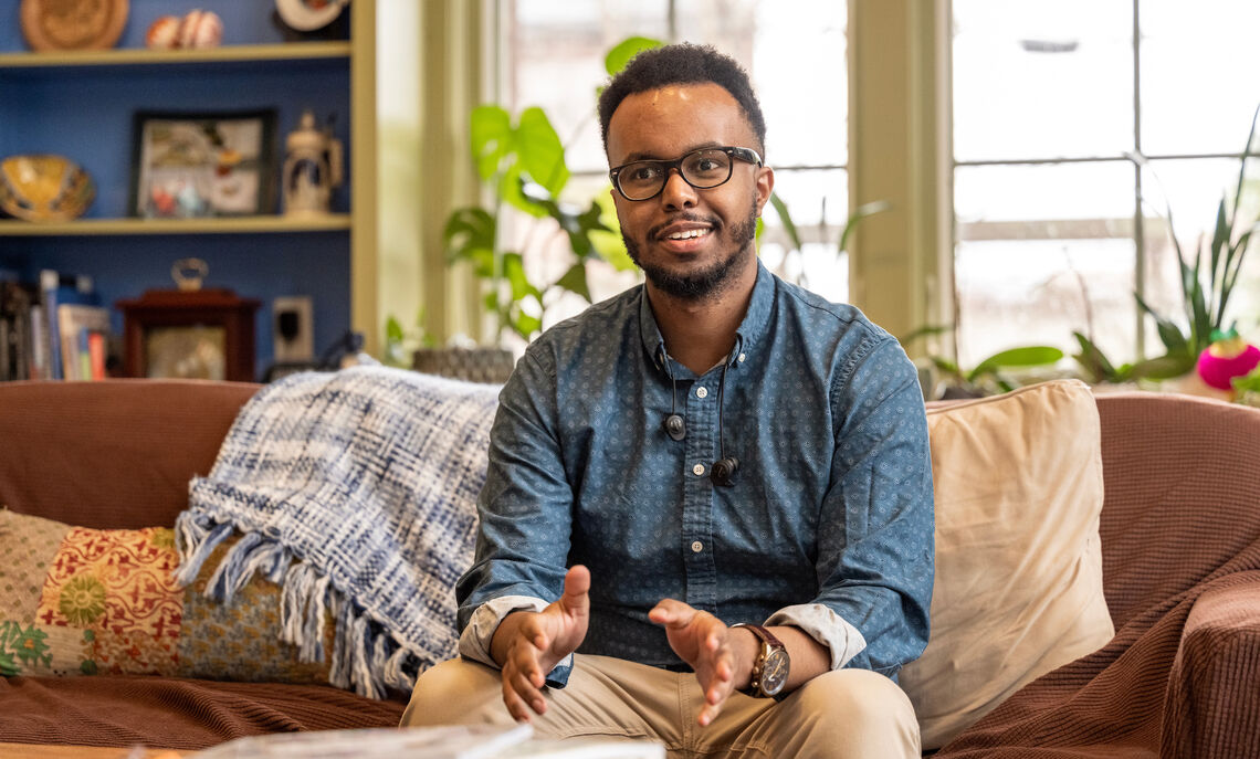03 10... "The cultural shock didn't come in the way I expected. It relates to religion and faith for me," said Robel Tadesse '23, who is from Addis Ababa, Ethiopia.