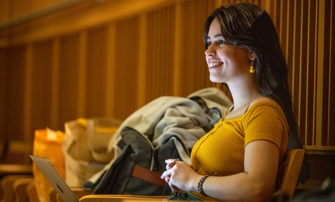 f&M... "I may tell the cast to do one thing, but if that doesn't feel natural to them, I don't want to force them to respond in a way that their body doesn't instinctually agree with. That's not what my type of theatre is about," said Kendall Lipham '23, student director.