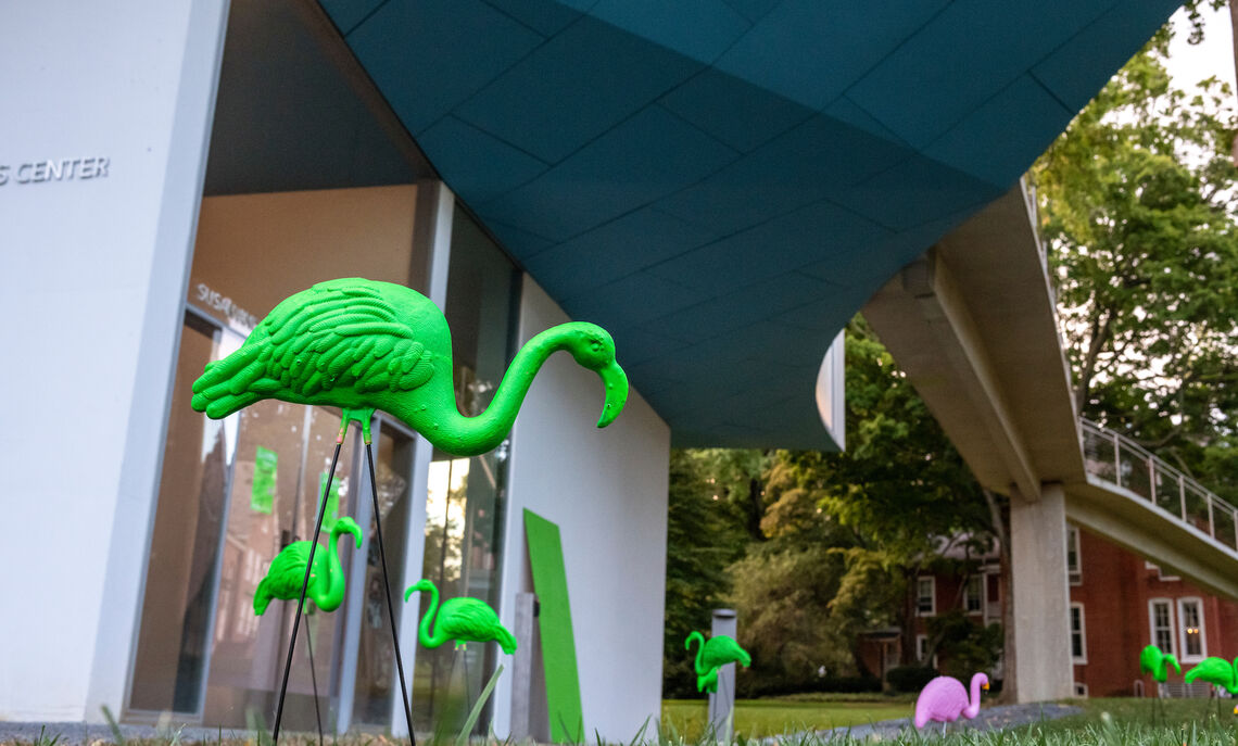 09 22... Taylor helped coordinate the inaugural Gleaners Film Festival, which was held at the Winter Visual Arts Center Sept. 22-24. The festival was co-directed and programmed by F&M Associate Professor of Film Jeremy Moss and Sonia Misra, a former F&M film professor. It featured director John Waters and