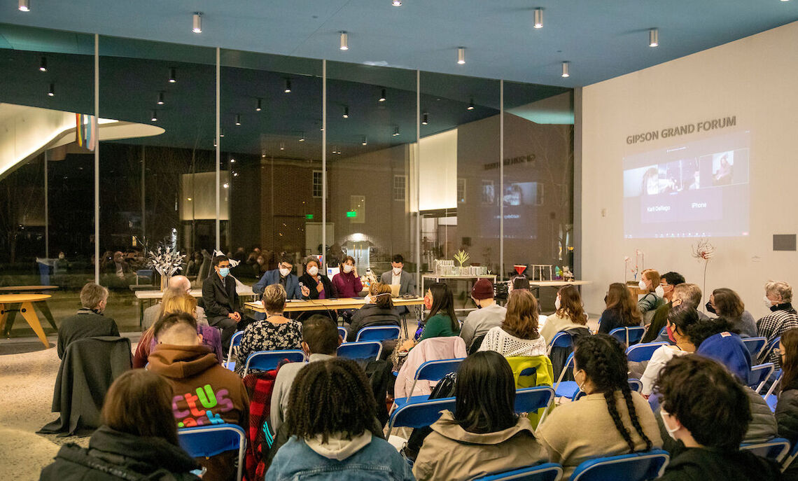 02 17... The  panel was supported by the Cross-Pollinator Residency at the Winter Center, an ongoing collaboration with Lancaster community partners and F&M students.